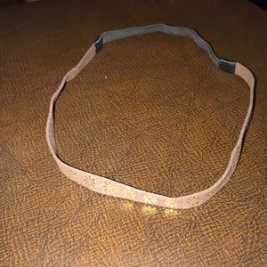 Sued Metallic Floral Headband